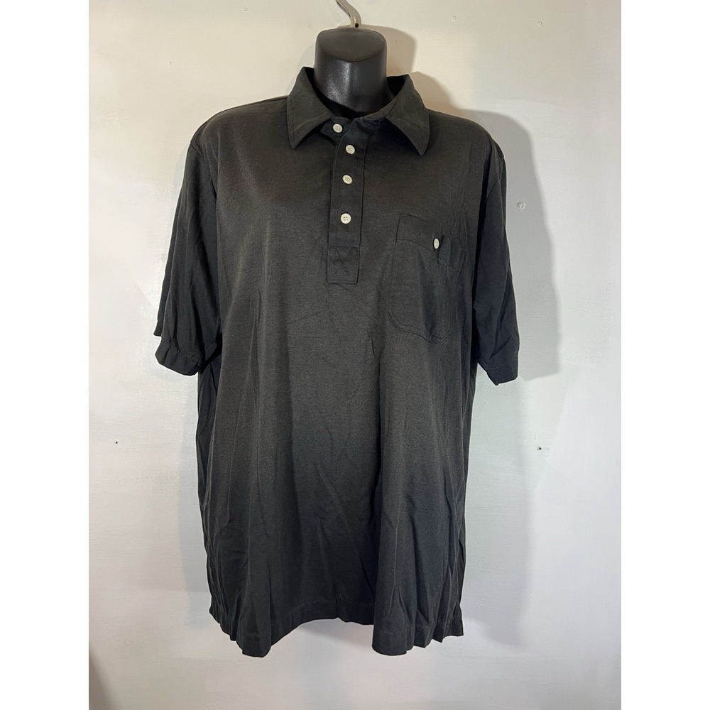 Vintage Arnold Palmer Polo Ringer Black Mens Sportwear Golf Dad Polo Size L